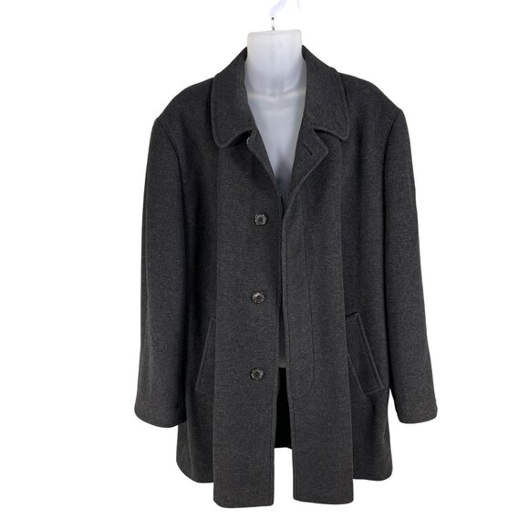Gianfranco Ruffini Italy Mens 44 Cashmere Charcoal Gray Coat Soft Quiet Luxury - Picture 4 of 15